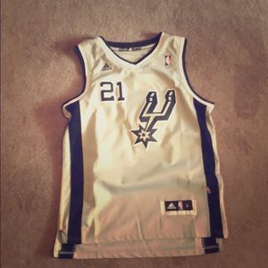 Spurs Hand Stitched Tim Duncan Jersey